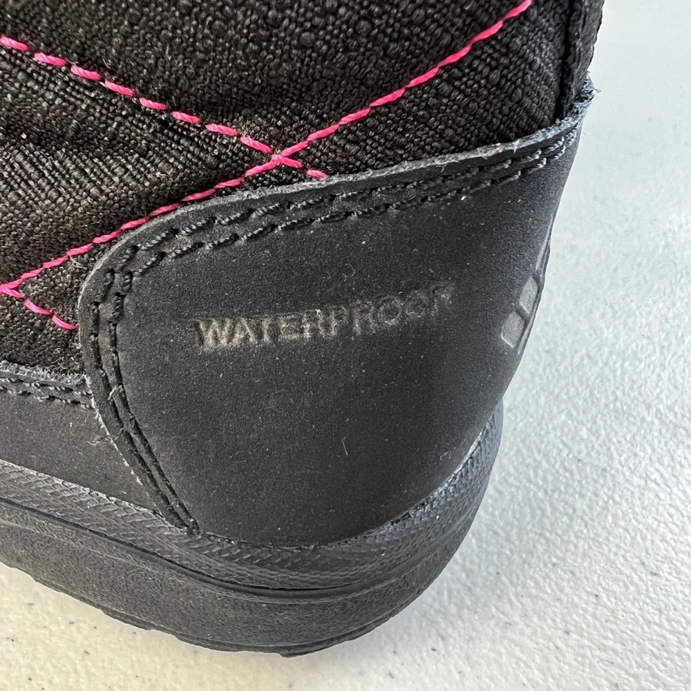 Columbia Girls Ice Maiden II Winter Boots Black Waterproof Faux Fur Lined Sz 3